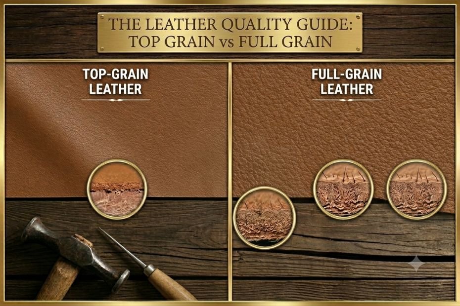 Full Grain Leather vs Top Grain Leather
