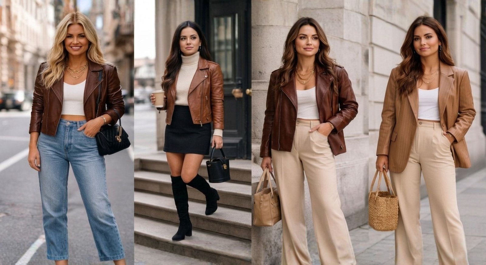 Outfit Combinations with Leather Jackets