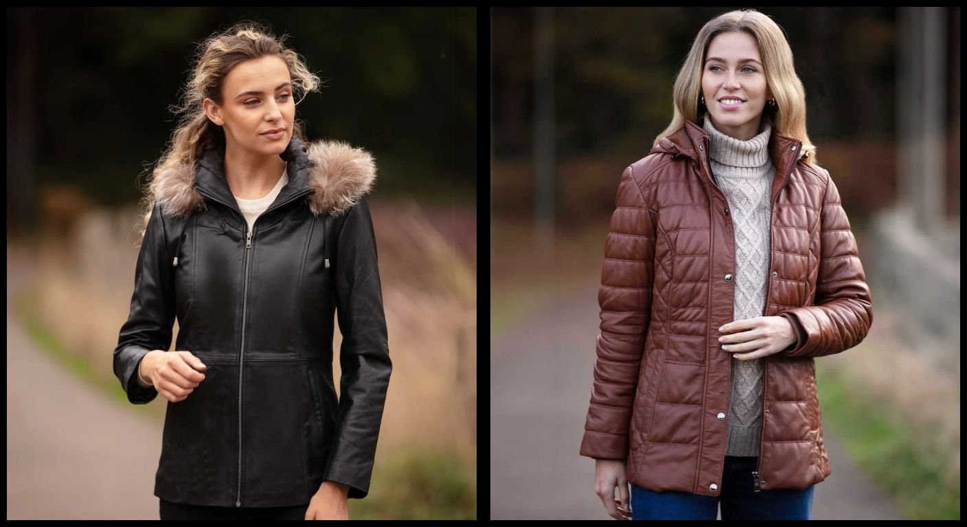 Women's Hooded Leather Jackets